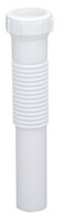 EZFLO 114 Inch x 8 Inch Flexible Extension Tube with SlipJoint Nut and Washer White Polypropylene 35321