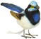 Hansa Wren Plush Animal Toy 3 Blue