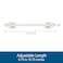 Kenney 716 MultiUse Adjustable Petite Cafe Sidelight Magnetic Rods 8751575 White 2Pack