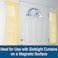Kenney 716 MultiUse Adjustable Petite Cafe Sidelight Magnetic Rods 8751575 White 2Pack