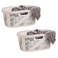 Mind Reader 40L Laundry Basket Clothes Hamper Ventilated Plastic 23L x 145W x 105H Set of 2 Ivory