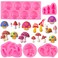 Mushroom Chocolate Molds Mushroom Snail Shaped Silicone Molds Cute Mushroom Candy Mould Vegetable Fondant Molds for for Cupcake Topper Decorating Baking Tools DIY Cake Mold Gum Paste Polymer Mold