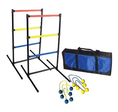 Driveway Games LADRTSGM00140 Ladder Ball Toss Game with 6 Bolos Bolas  Carrying Case for Outdoor Lawn Yd