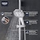 GROHE 265452430 Rainshower 3Setting Handheld Shower Head Rain Jet Settings Matte Black