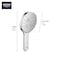 GROHE 265452430 Rainshower 3Setting Handheld Shower Head Rain Jet Settings Matte Black