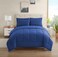 Dorm Room Essentials College Bedding Comforter Set 7 Piece Full Size Bed in a Bag for College Students Boys and Girls Full Royal Blue