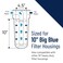 Pentair Pentek GACBB Big Blue Carbon Water Filter 10Inch Whole House Heavy Duty Granular Activated Carbon GAC Replacement Cartridge 10 x 45
