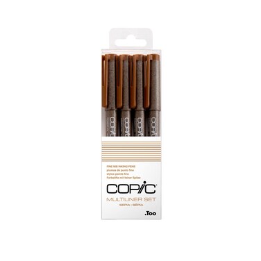 Copic Markers Multiliner Sepia Pigment Based Ink 4Piece Set