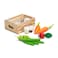 Le Toy Van  Wooden Honeybee Market Vegetables 5 a Day Crate  Fun Role Play Supermarket Pretend Play Shop Food  Great Gift for Boys Or Girls Harvest Vegetables Crate TV182