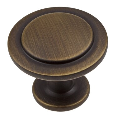 GlideRite Hardware 80960AB10 125 inch Diameter Classic Round Ring Antique Brass Cabinet Knobs 10 Pack