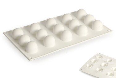 Silikomart Professional Silicone Baking Mold Mini Truffle 15 Cavities 1 Each