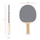 Franklin Sports Ping Pong Paddle  Regulator Table Tennis Racket  Wooden Pro Style Paddle with Rubber Surface  Red  Black