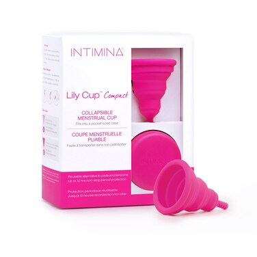 Intimina Lily Cup Compact  Small Menstrual Cup with Flatfold Compact Design Disposable Menstrual Cups Period Cup Reusable Size B