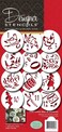 Designer Stencils Twelve Days of Christmas Cookie and Cupcake Stencils Small Beigesemitransparent