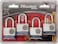 Master Lock 3QLDHCHD Zinc Plated Steel Padlocks 4Pack Silver