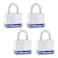 Master Lock 3QLDHCHD Zinc Plated Steel Padlocks 4Pack Silver