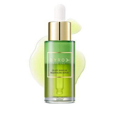Byroe Exfoliating AHA Serum  Gentle Celery Serum for Resurfacing and Acne Prone Skin  Clarifying Pore Minimizer with Vitamin 12 Complex and LHA from Salicylic Acid  Vegan 30 ML