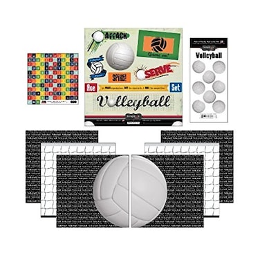 Scrapbook Customs Go Big Volleyball Themed Paper and Stickers Scrapbook Kit  12 inch by 12 inch