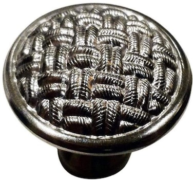 Knobware C5037 Vintage American Basket Weave Knob 138Inch Satin Nickel