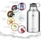 Swig Savvy Vacuum Insulated Stainless Steel Water Bottle with Straw Double Wall Wide Mouth Sports Bottle with Storage Sleeve Keeps Liquids Cold for 24 Hours Hot for 12 32 Ounces Silver