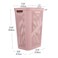 Mind Reader 60L Slim Laundry Hamper Clothes Basket Lid Ventilated Plastic 1725L x 1375W x 235H Set of 2 Pink