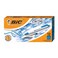 BIC Clic Stic Retractable Pens Medium Point 10 mm White Barrel Blue Ink Pack Of 12