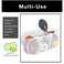 Smart Design Deluxe Mesh Pop Up 3 Compartment Laundry Sorter Hamper Basket  VentilAir Fabric Collapsible Design  for Clothes  Laundry  Home Organization Holds 6 Loads 33 x 15 Inch White