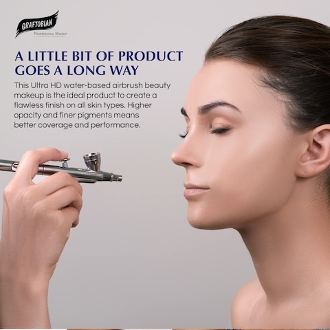 GlamAire Airbrush Makeup by Graftobian  High Definition Airbrush Foundation Professional Formula for LongLasting Wear For Makeup Artists and Beauty Aficionados Made in USA Diva N