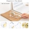 Gold Desk Accessories Acrylic Stapler Staple Remover Tape Holder Pen Holder Ballpoint Pen Scissor Binder Clips Staples Phone Holder Ruler Transparent Glue and Sticky notes