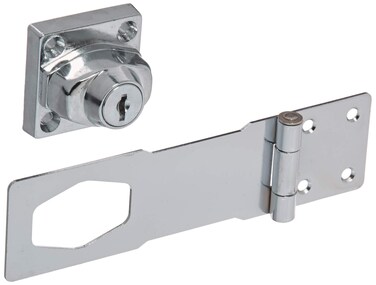 First Watch Security 3708601 412 Keyed Alike Hasp Lock Chrome Finish 1 Count Pack of 1