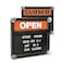 Headline Sign DoubleSided OpenClosed Sign wPlastic Push Characters 1438 x 1238
