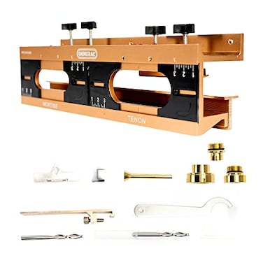 General Tools Mortise and Tenon Jig  Drill Template Set with Hollow Chisel Bit Attachment