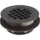 KOHLER 9132BL Round Shower Drain For Use with Plastic Pipe Matte Black