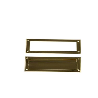 Architectural Mailboxes Steel Mail Slot Accessory Brass MS00BRAM Brass Finish