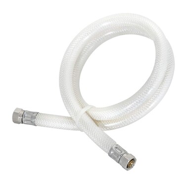 Eastman 36 Inch Flexible Faucet Connector 38 Inch x 38 Inch Compression Reinforced PVC Supply Line with NickelPlated Brass Nuts 48732
