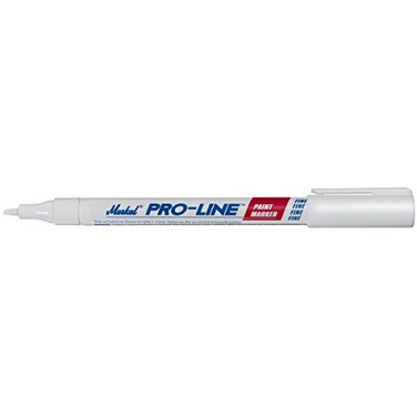 Markal ProLine Fine Tip Liquid Paint Marker with 116 Bullet Tip White Pack of 12
