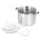 Harvest Stainless Steel 20 Qt Canning Pot with Rack  Water Bath or Steam Canning  Works on All Stovetops Including Induction Glass Gas