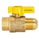 Eastman Brass Straight Gas Ball Valve Connector with QuarterTurn Lever Handle 12 Inch FIP x 1516 Inch OD Tube 60031