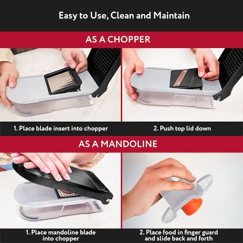 Fullstar Vegetable Chopper Cheese Slicer Food Chopper Veggie Chopper Onion Chopper Vegetable Chopper with Container Mandoline Slicer  Cheese Grater 6 in 1  White