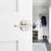 Kwikset Tripoli Lever Interior Passage Door Handle Lever For Closet and Hallway Doors Reversible NonLocking Handle Lever Satin Nickel with Microban Protection