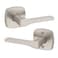 Kwikset Tripoli Lever Interior Passage Door Handle Lever For Closet and Hallway Doors Reversible NonLocking Handle Lever Satin Nickel with Microban Protection