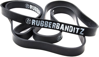 Rubberbanditz Pull Up Assist Resistance Bands  Heavy Duty Loop Exercise Bands for Powerlifting Mobility and Stretching  Travel Friendly Resistance Bands for Workout  Pack of 1 Black