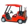 KiNSFUN Red Golf Cart 4 Die Cast Metal Model Pullback Action Toy