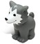 DolliBu Wolf Bath Buddy Squirter  Floating Wolf Rubber Bath Toy Fun Water Squirting Bathtime Play for Toddlers Cute and Soft Toy for The Bathtub Beach and Pool