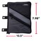 Case It Tablet Binder Accessory Padded Tablet with 3 Steel Grommets Fits Any Standard 3 Ring Letter Size Binder Mesh Pocket on Front Zipper Closure TBT100 Black