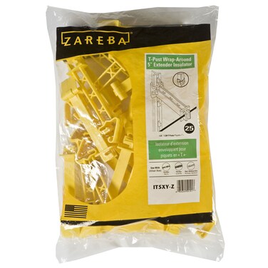 Zareba IT5XYZ Snapon 5Inch Extender Insulator 25 per Bag Yelllow