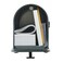 Architectural Mailboxes Edson Galvanized Steel Post Mount Mailbox Compatibility Code A EM110GMAM Grey Medium Capacity