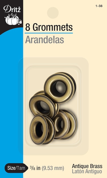 Dritz 138 Grommets Antique Brass 8Count