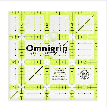 Omnigrid Omnigrip Ruler 3 x 3 Green