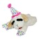 Multipet Lamb Chop Dog Plush Toy wBirthday Hat  Squeaky Dog Toy for All Dogs  Soft Plush Dog Toy  Stuffed Animal Dog Toy for Playing  Cute Dog Birthday Toy 105 Pink Hat 5 Squeakers